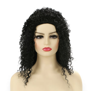 Quick Weave Synthetic Curly Half Wig Color #1B Natural Black