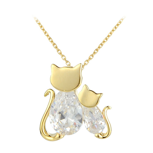 Cute Sterling Silver Kitten Cat Charm Pendant Necklace Jewelry Gift for Her CDPY231